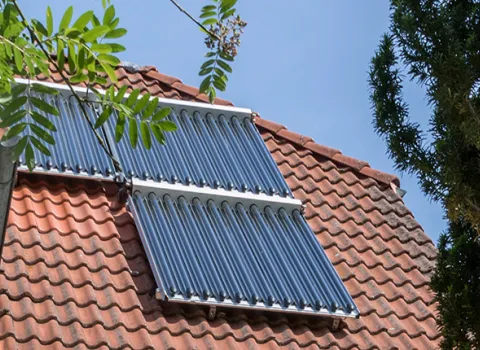 Solaranlage auf einem Dach in Münster.