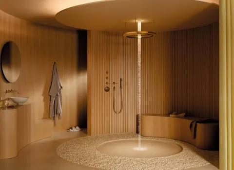 AQUAHALO von Dornbracht in der Strahlart DIAMOND RAIN.